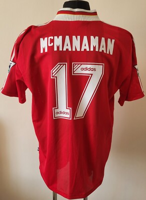 Liverpool 1995 - 1996 Home football Adidas shirt #17 McManaman