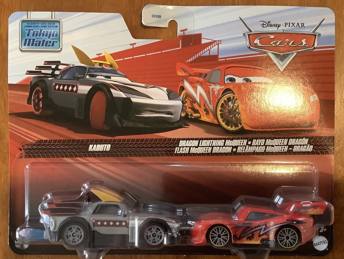 DISNEY PIXAR CARS 2 PACK KABUTO & DRAGON LIGHTNING MCQUEEN TOKYO