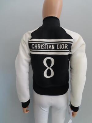 NWT Christian Dior White/Midnight Reversible '8' Bomber Jacket F