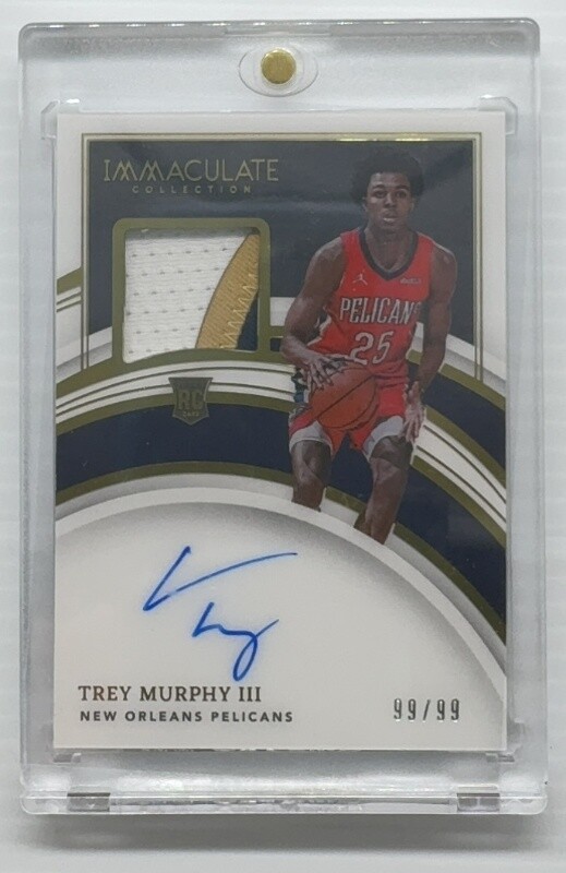 Trey Murphy III 2021 Immaculate #113 Rookie Patch Auto /99 Price