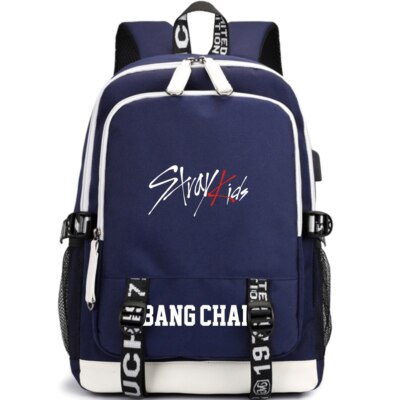 Kpop Straykids Backpack USB Stray Kids Backpack Backpack kids Bag