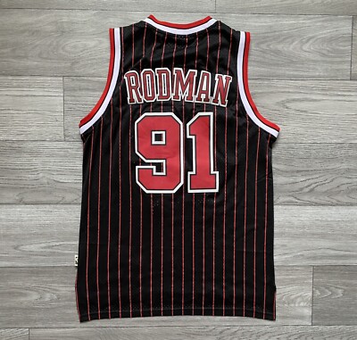 Adidas Hardwood Classic #91 Dennis Rodman NBA Chicago Bulls Jersey