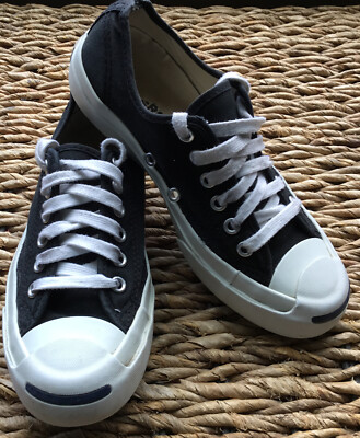 Converse Jack Purcell Sneakers Shoes Black Unisex Mens Size 4