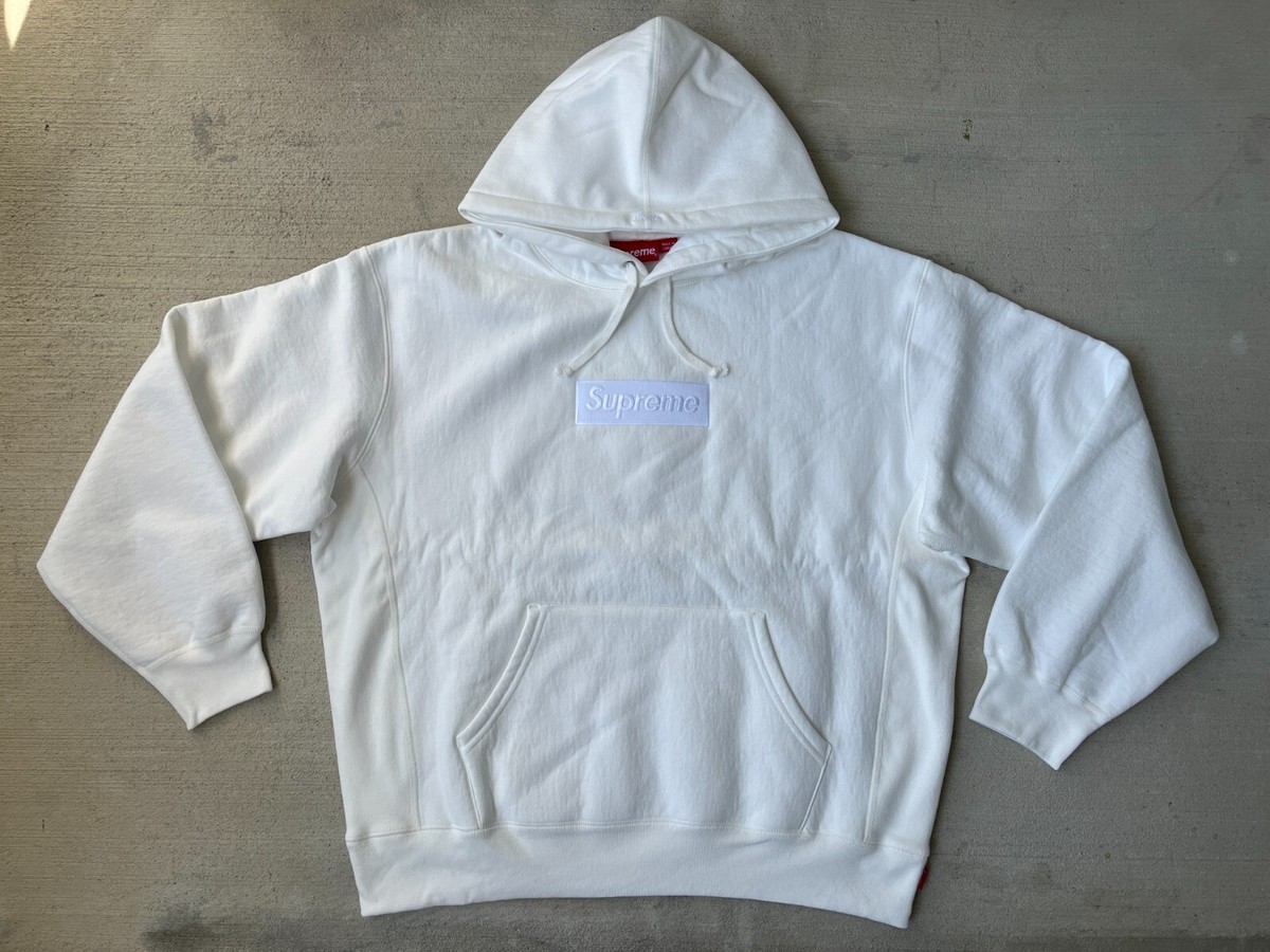 Supreme Box Logo Hooded Sweatshirt White Size Medium FW23 | eBay