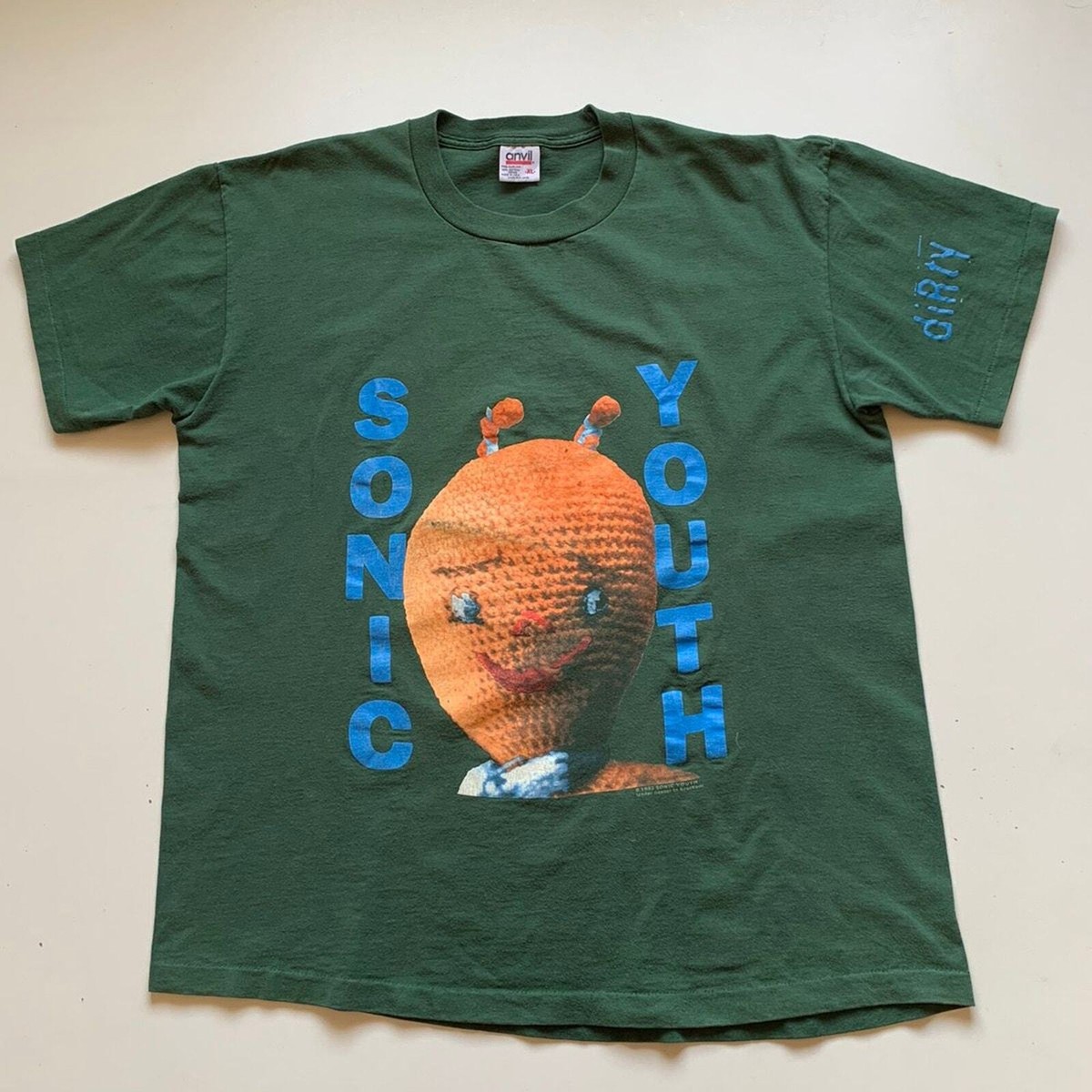 Vintage 90s 1992 Sonic Youth Dirty Brockum Band T Shirt Mens X