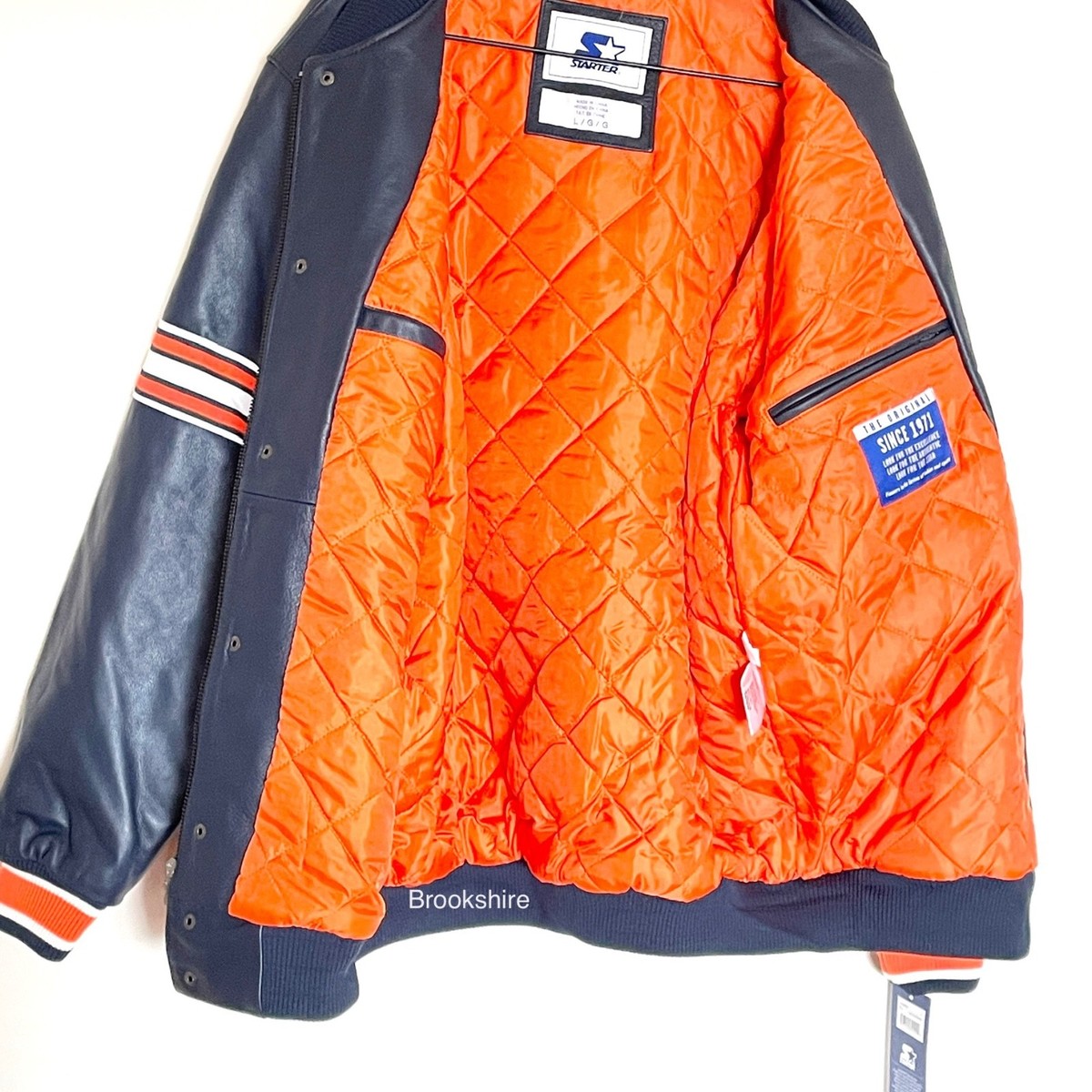 Starter Chicago Bears Leather Jacket Size Large for sale online | eBay