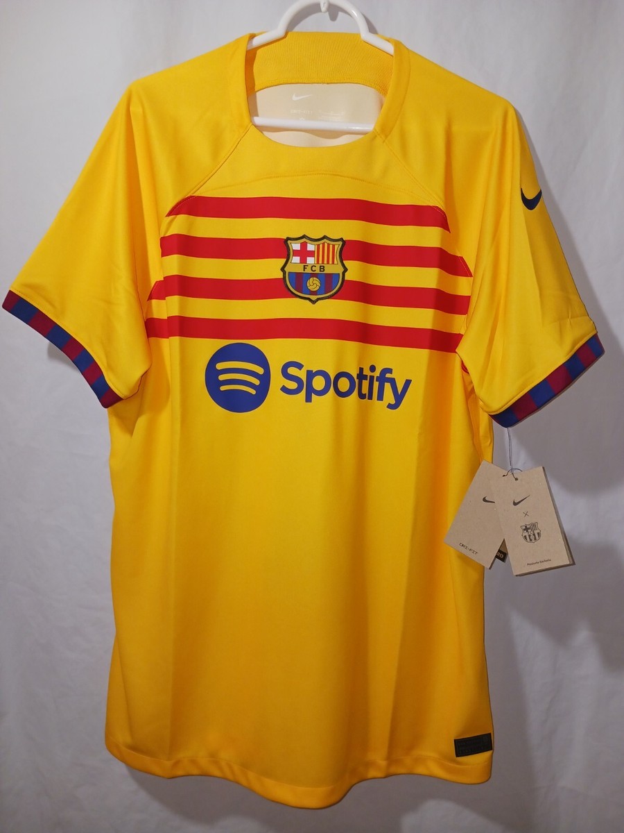 FC Barcelona 2023/24 La Liga 4th Kit Yellow Nike Shirt Jersey