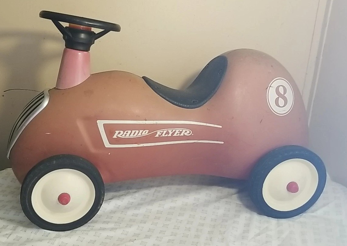 Vintage Radio Flyer Red Roadster #8 Metal Ride On Car | eBay