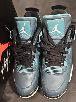 NIKE AIR JORDAN 4 RETRO 30th TEAL WHITE BLACK RETRO SIZE MEN'S
