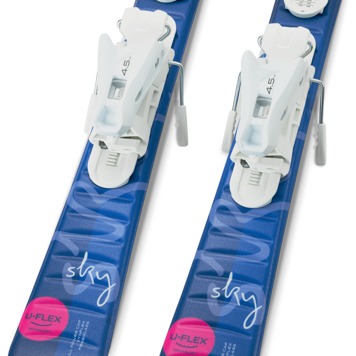 NEW Elan junior girl's skis ELAN SKY UFlex 110cm + size adjustable