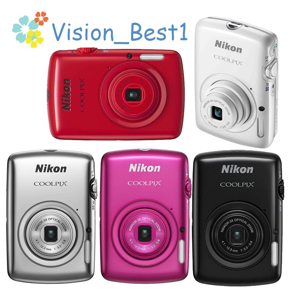 Nikon Coolpix S01 Digital Camera 10.1MP 3x Optical Zoom Red-Eye