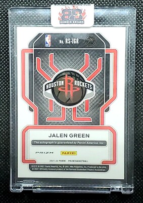 2021-22 Panini Prizm Jalen Green Rookie Auto Silver RC #RS-JGR