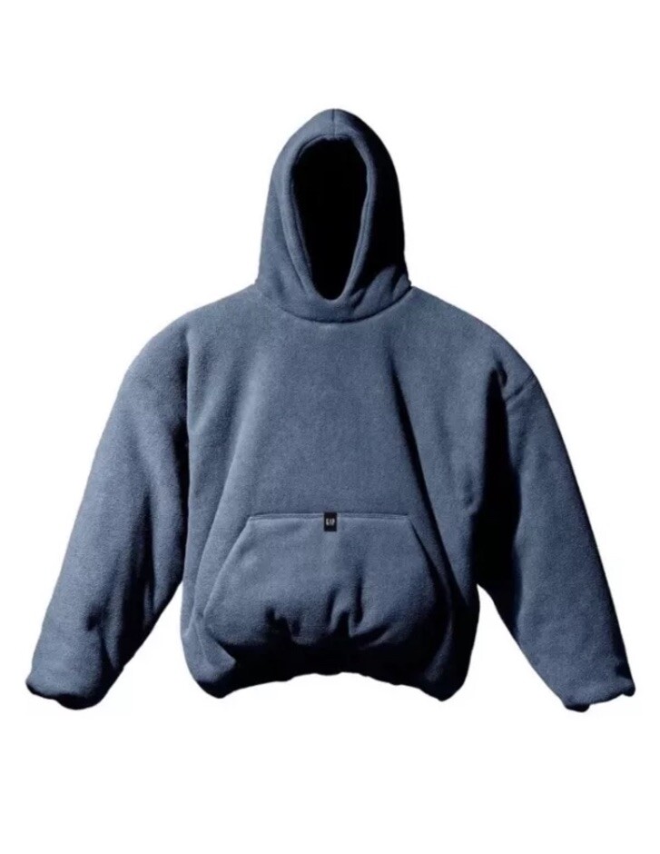 YEEZY YZY x GAP Polar Fleece Padded Hoodie Sweatshirt Kanye Navy