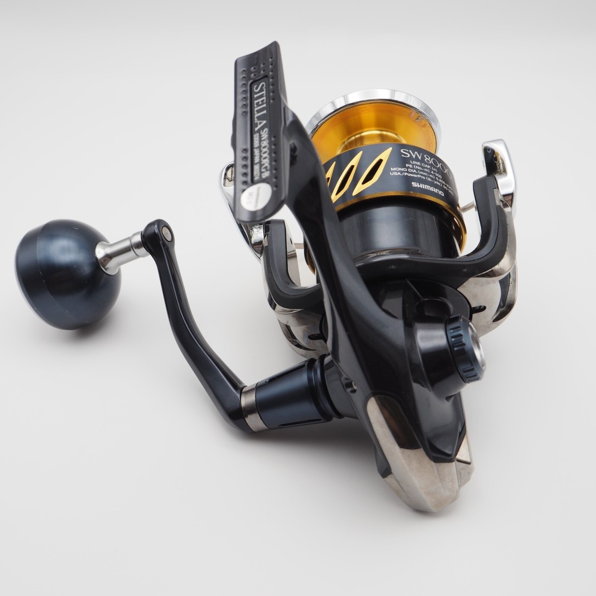 Excellent] Shimano 13 Stella SW 8000PG Spinning Reel w/Box & Pouch