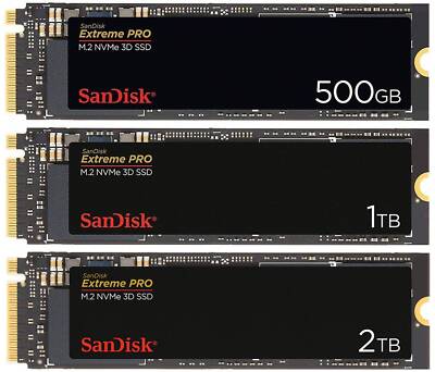 SanDisk SSD Extreme PRO M.2 NVMe 3D Solid State Drive 500GB 1TB