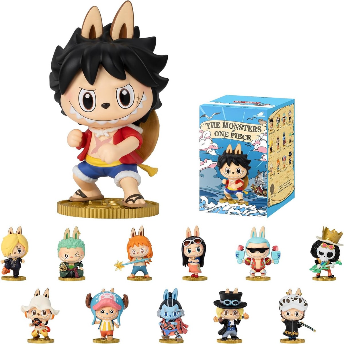 USA* AUTHENTIC POP MART LABUBU THE MONSTERS X ONE PIECE SERIES