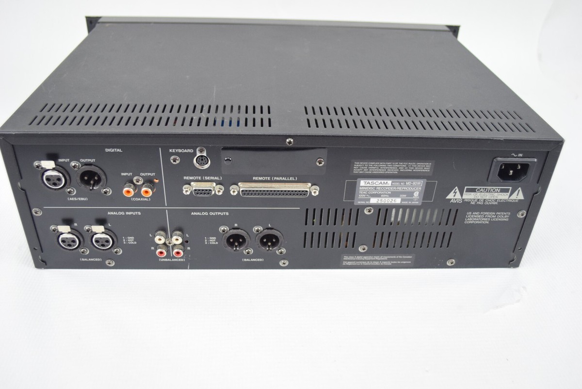 Tascam MD-801R Professional Mini Disk Recorder Player | eBay