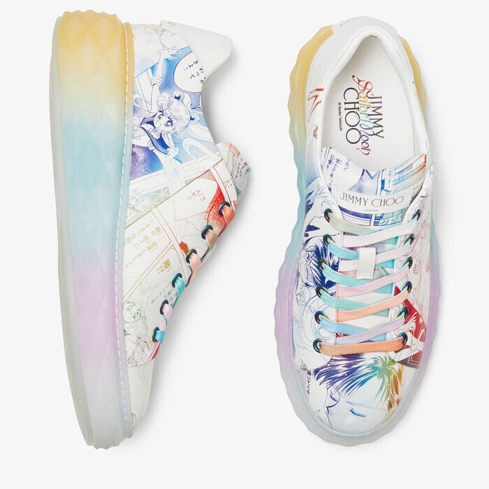 セーラームーン ジミーチュウ スニーカー レインボー コラージュ