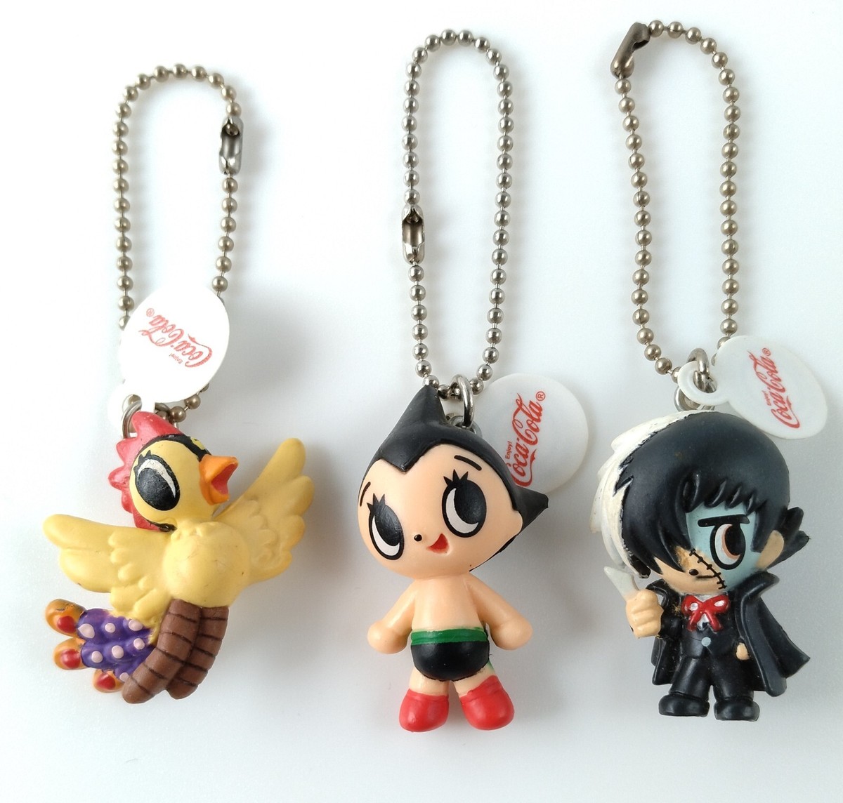 Coca Cola Astro Boy , Black Jack and Phoenix Keychain Figure Set