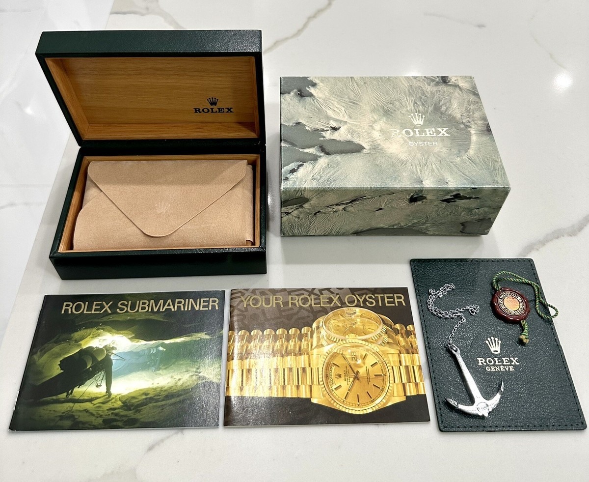 GENUINE Vintage Rolex Submariner 16613 Watch Box Booklet FULL SET
