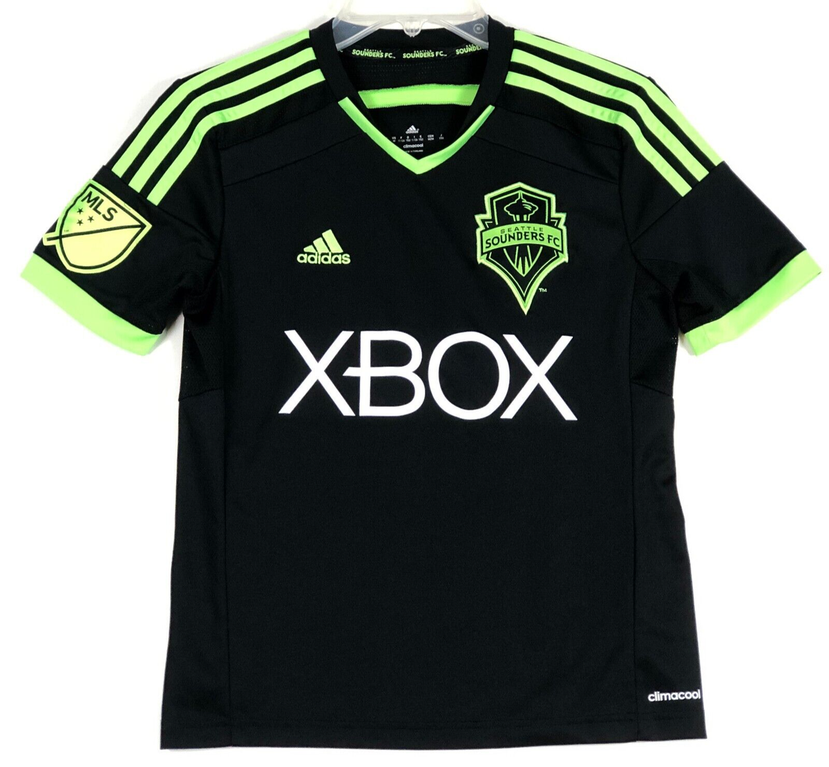 Seattle Sounders FC XBOX Adidas Jersey Kit 2014 Pitch Black Neon