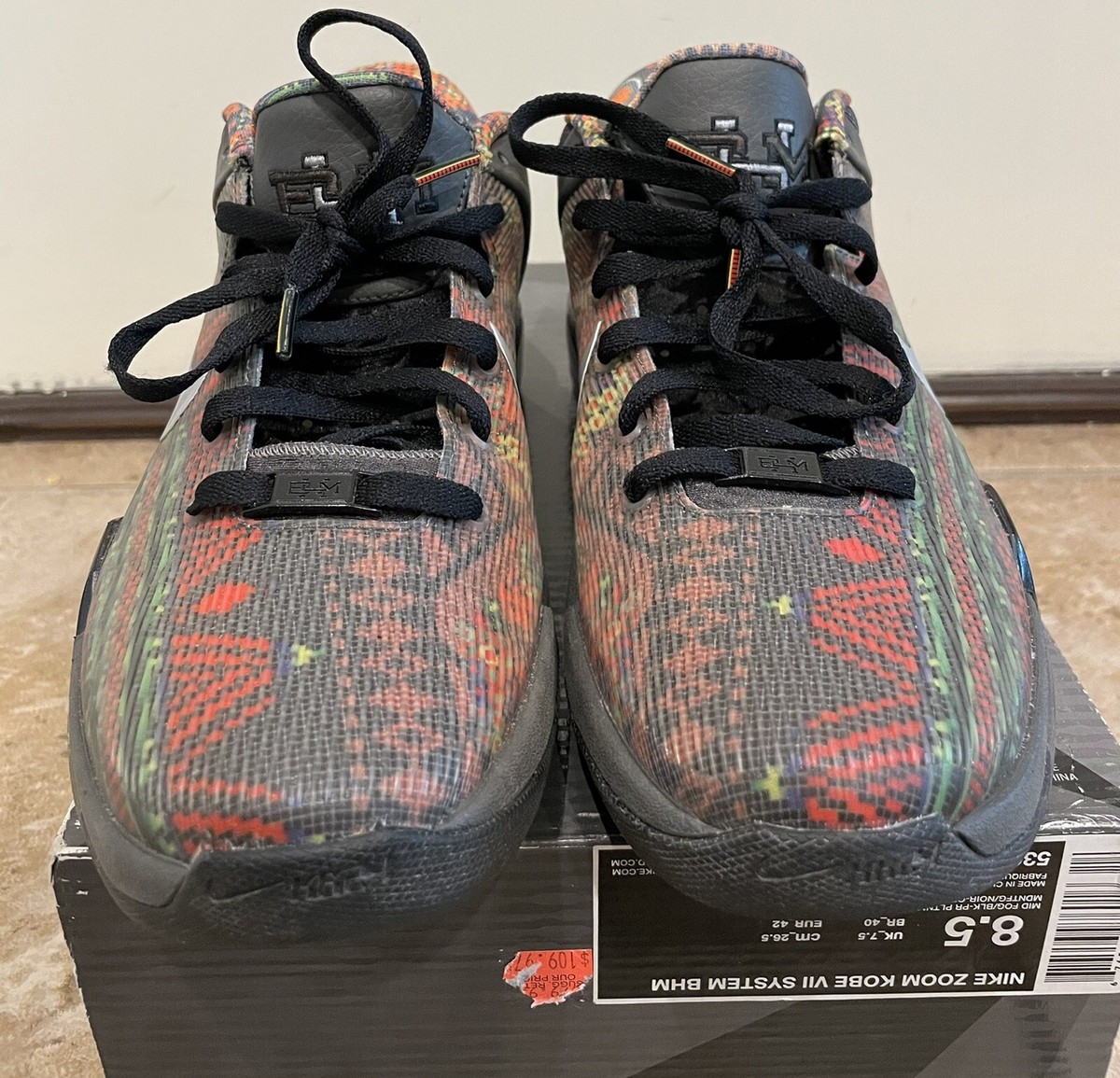 Nike Zoom Kobe VII System BHM Black History Month 530961-001 Mens