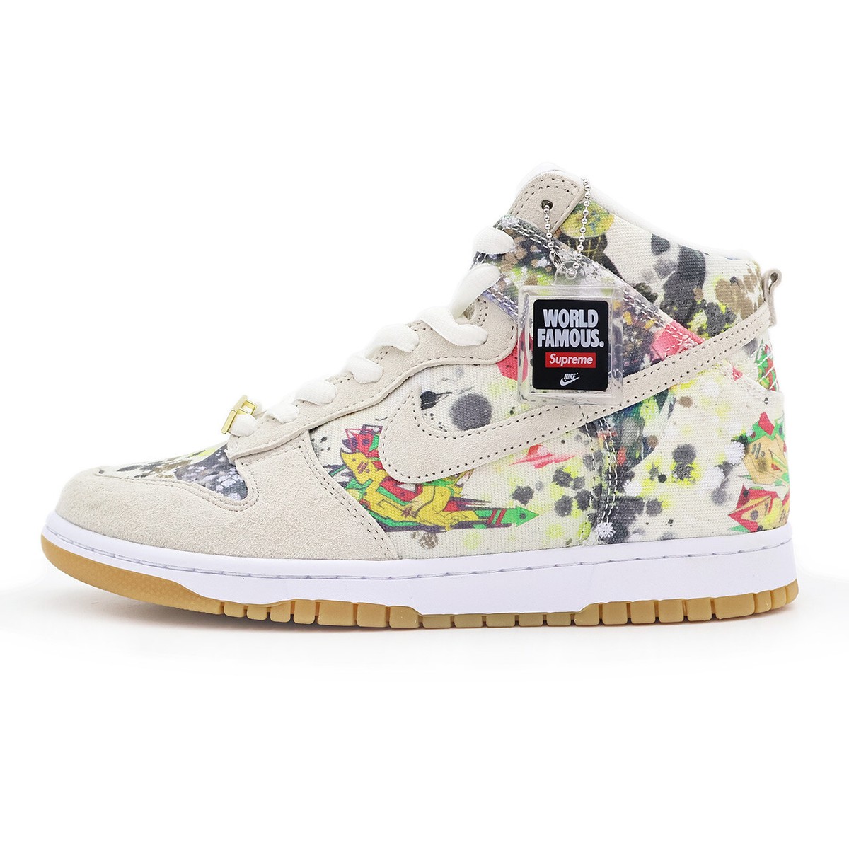 FD8779-100 Supreme Nike SB Dunk High Rammellzee White (Men's) | eBay