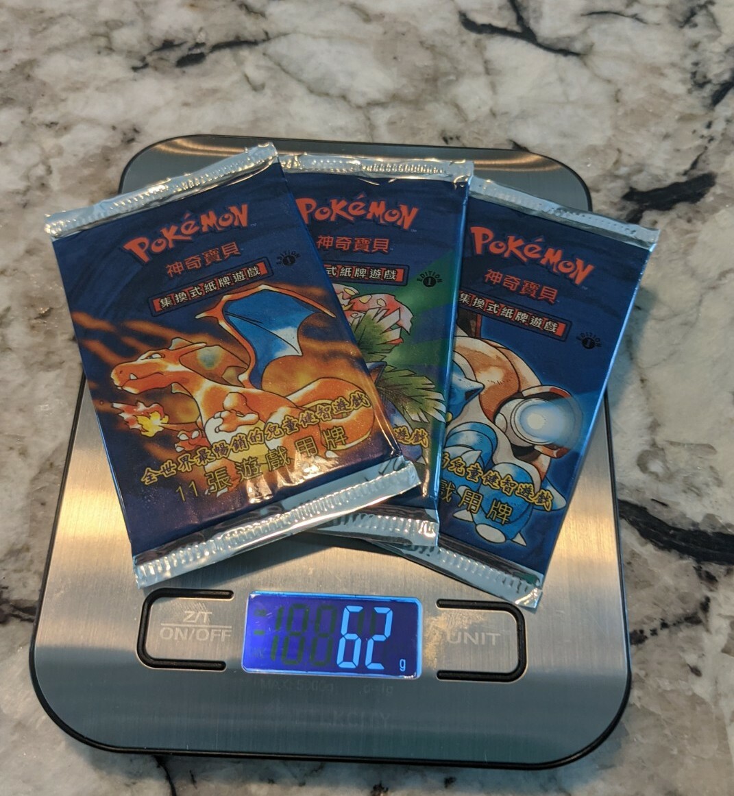 Pokemon 1ST EDITION BASE SET Chinese Booster Packs WOTC - Weighed