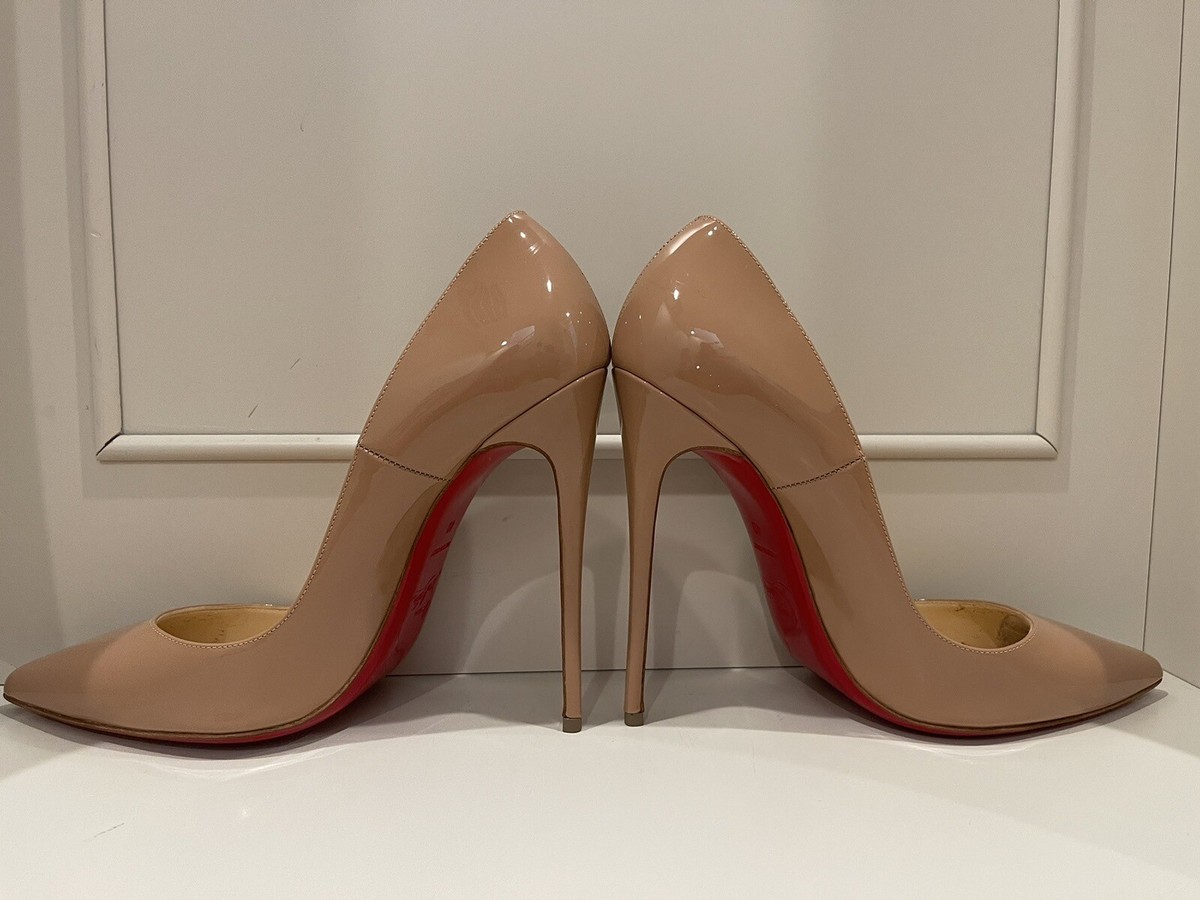 Christian Louboutin Nude Pigalle follies Patent Leather Heels Sz40
