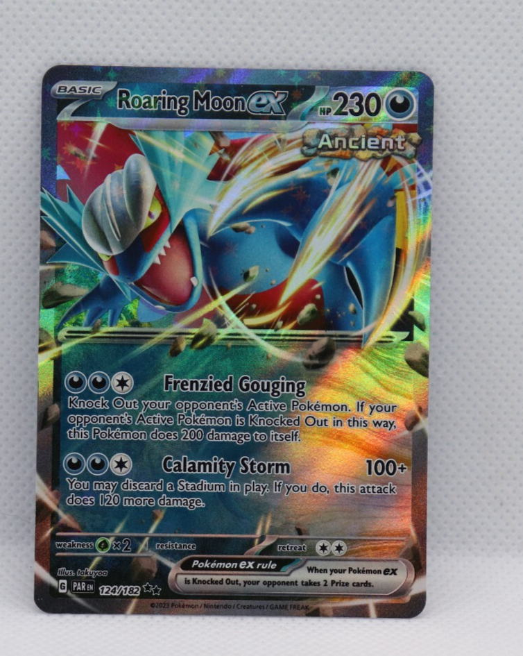 Roaring Moon ex 124/182 Paradox Rift Double Rare Holo Pokemon Card