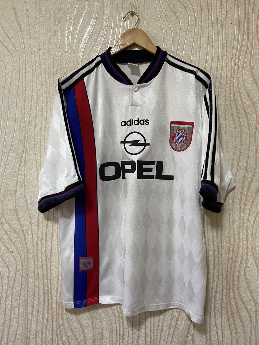 BAYERN MUNICH 1995 1996 AWAY FOOTBALL SHIRT SOCCER JERSEY ADIDAS
