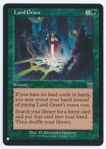 MTG 土地譲渡/Land Grant Foil MMQ 4枚セット 土地譲渡/Land Grant