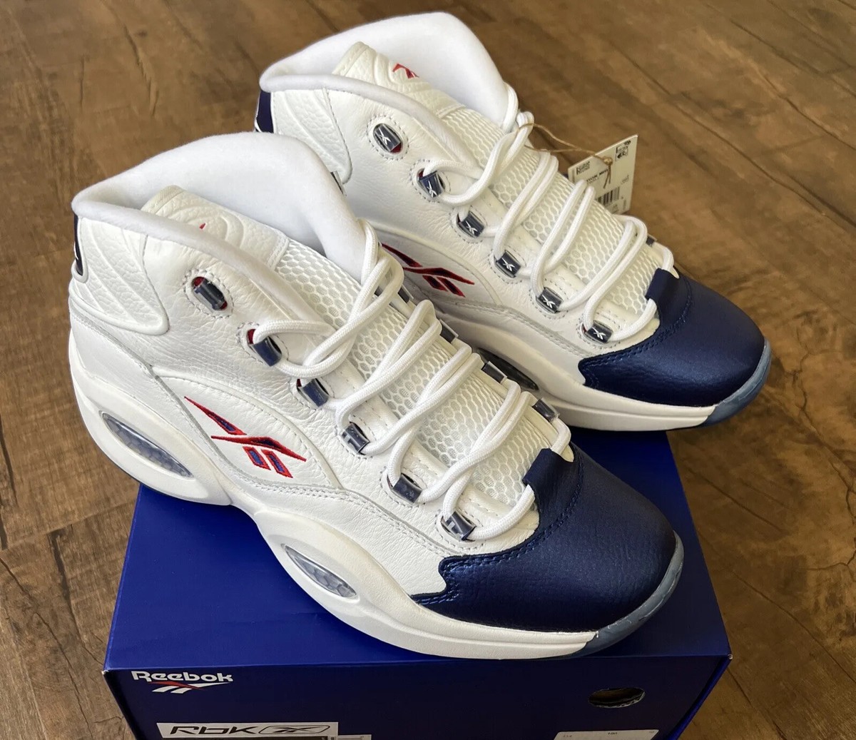 Reebok Classics Question Mid Allen Iverson Blue Toe OG Basketball