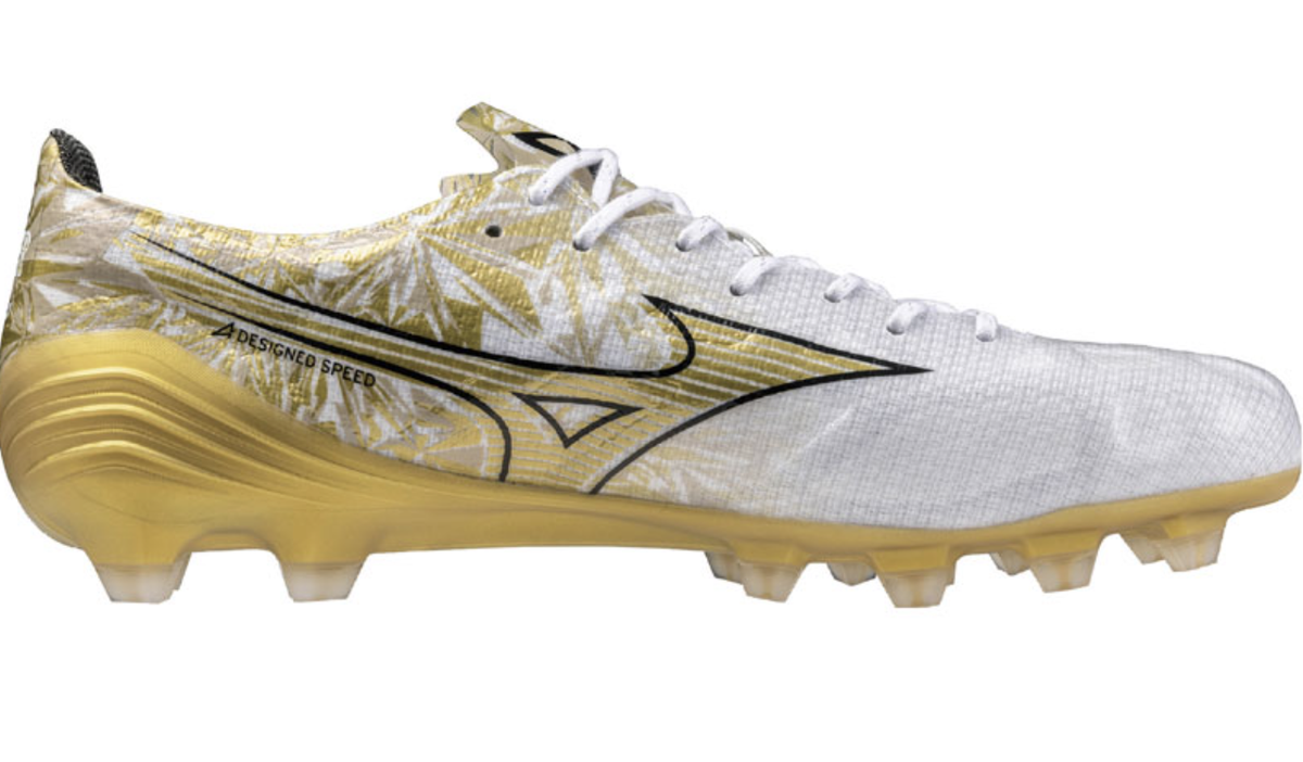 Mizuno JAPAN Alpha ELITE Soccer Football Shoes P1GA2462 White Gold