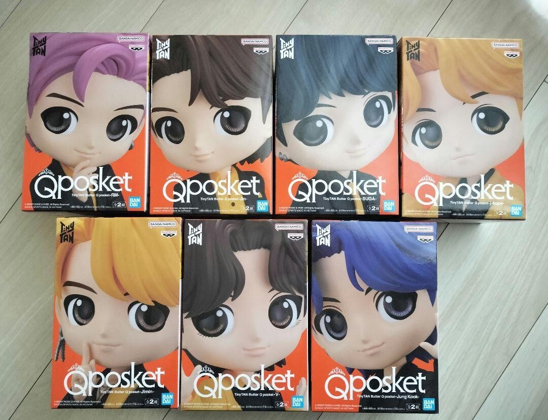 Q posket BTS TinyTAN Butter Complete B Color Set of 7 Figure