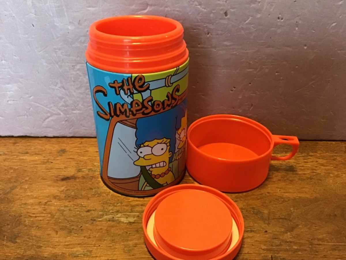 The Simpsons Bart Simpson Vintage Metal Lunch Box With Thermos