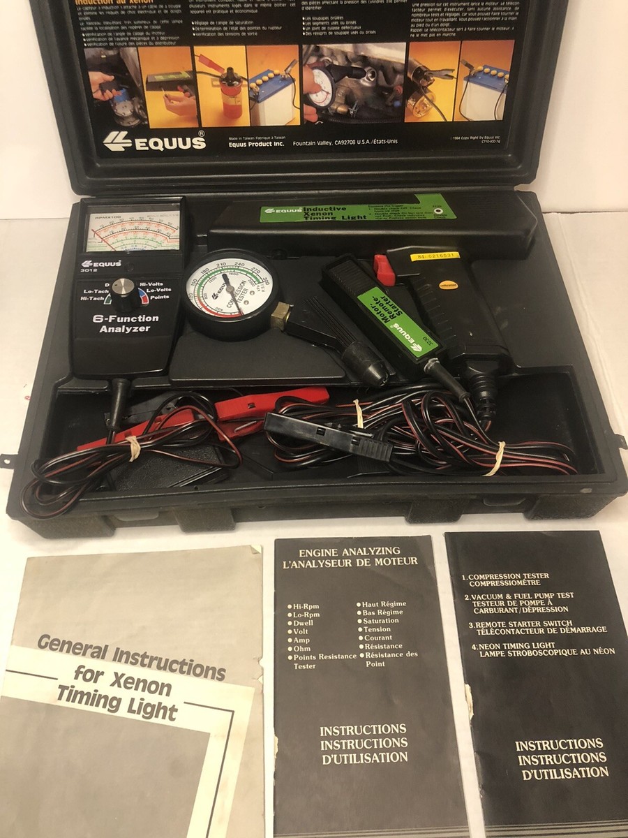 EQUUS Tune-Up Kit Compression Tester Xenon Timing Light Remote