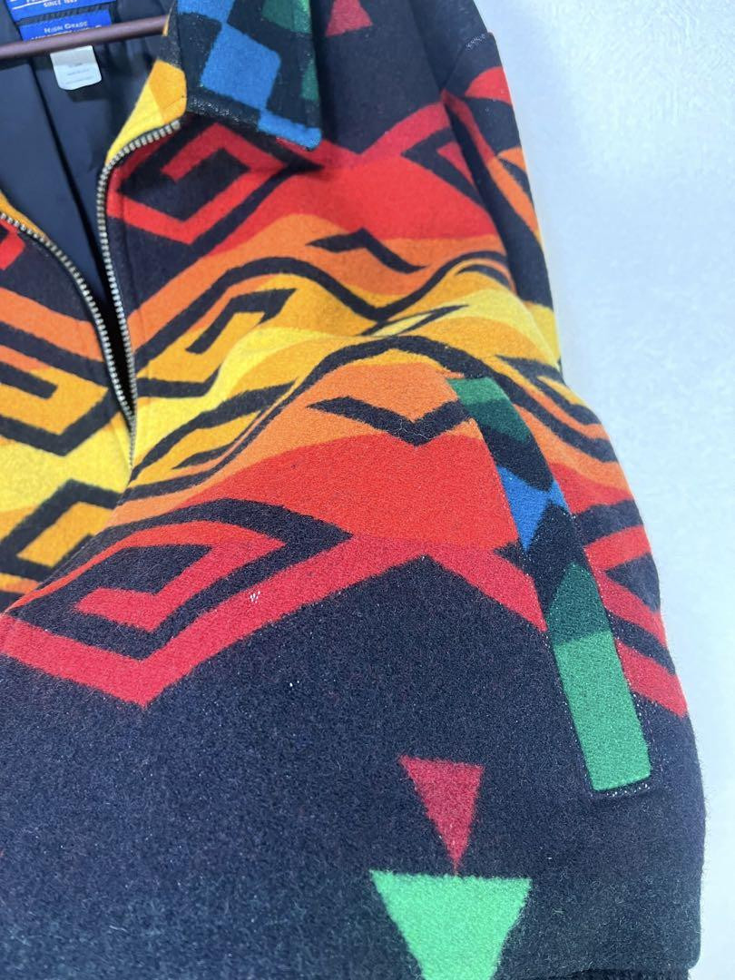 Rare] Pendleton all-over Native American pattern wool jacket in