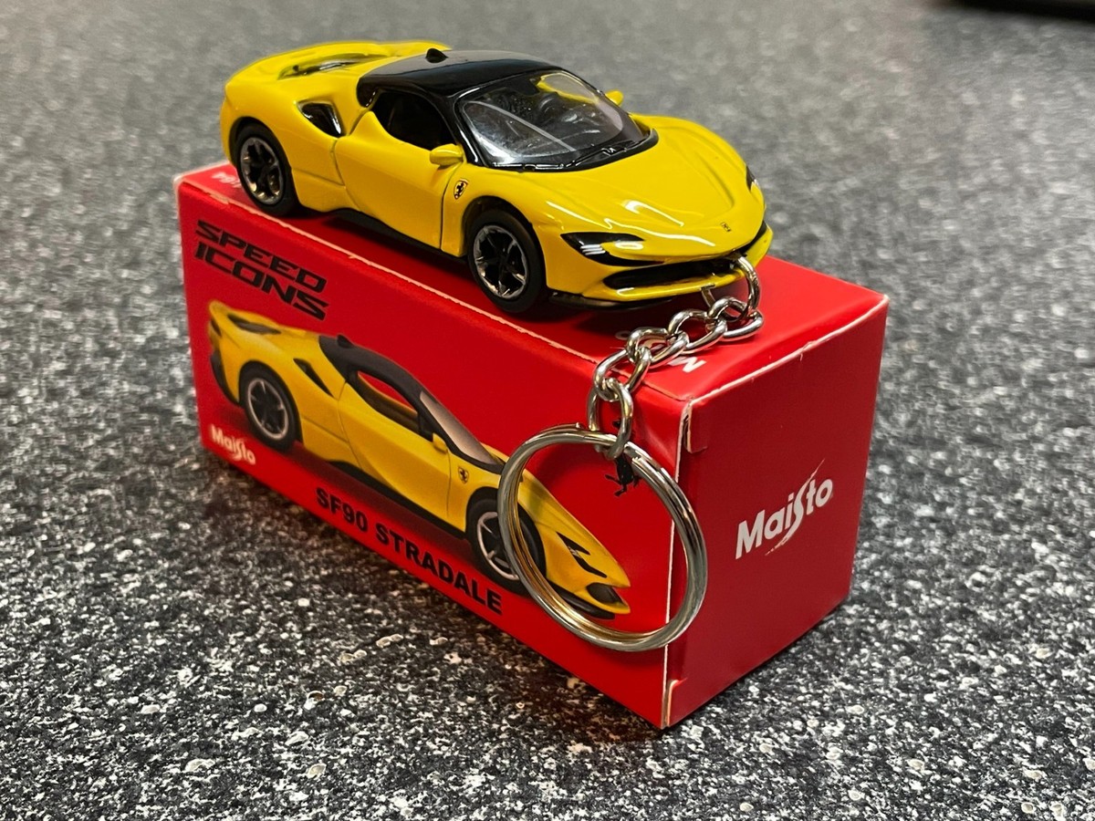 Ferrari SF90 Stradale Keychain Yellow Hot Wheels Matchbox | eBay
