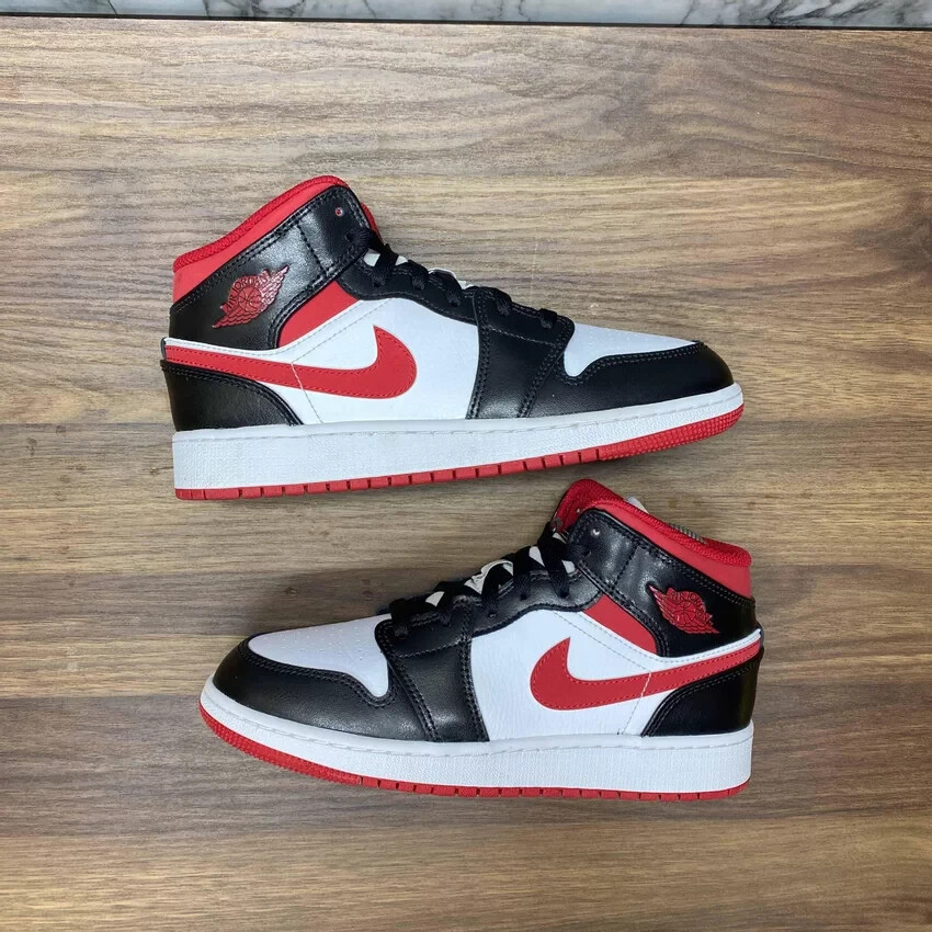 Nike Air Jordan 1 Mid Gym Red Black White 2021 DJ4695-122 GS Youth