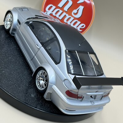 MINICHAMPS 1/18 BMW M3 E46 GTR STREET 2001 silver carbon roof
