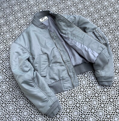 Rare Mason Prince M.P. STUDIOS Cropped Boxy MA 1 Bomber Jacket