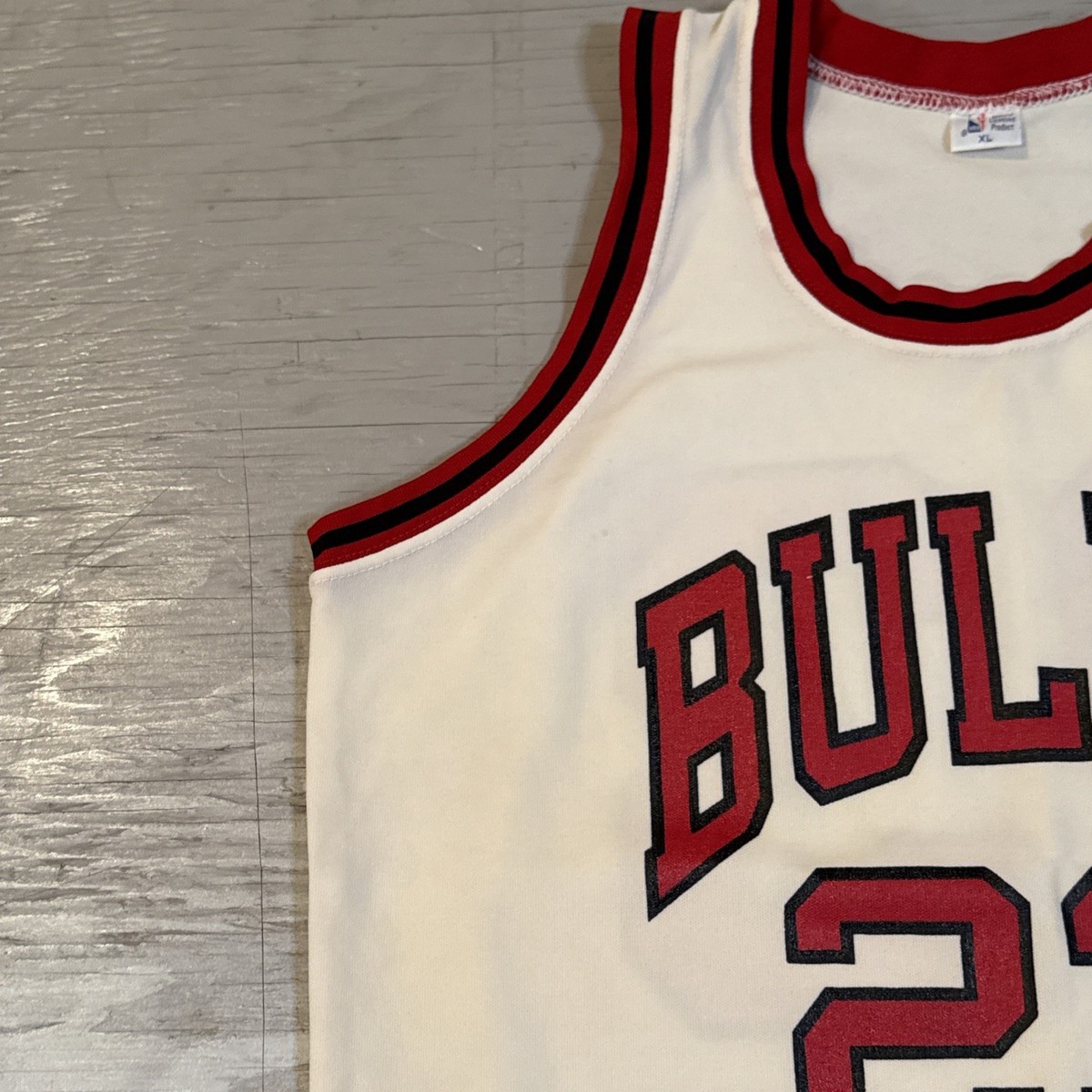 Vintage 80s NBA Sand Knit Chicago Bulls Michael Jordan #23 Jersey
