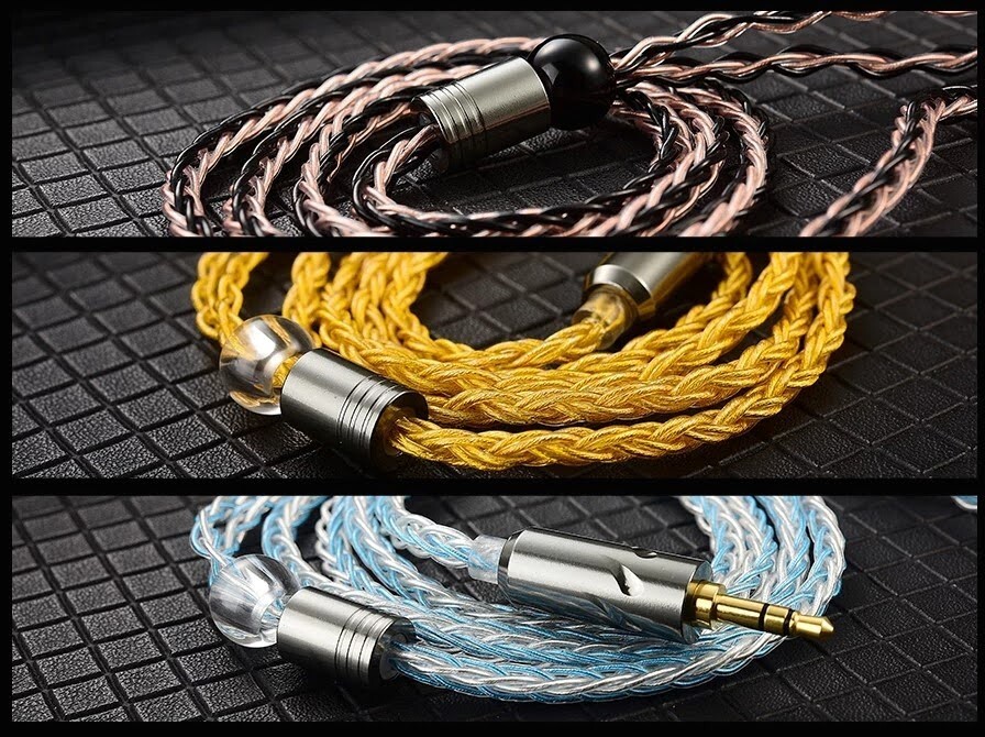 QKZ T1 8 Core TC Silver Plated Hifi Earphone Cable 3.5mm! FAST