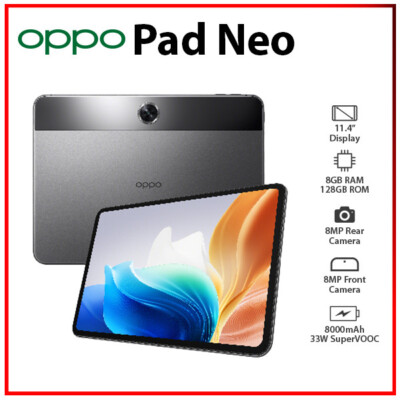 LTE) NEW OPPO Pad Neo 8GB+128GB GREY Bluetooth Octa Core Android