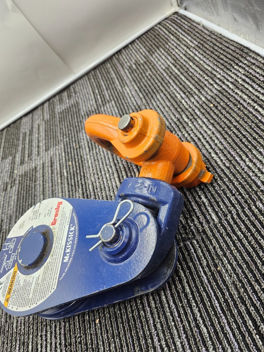 Crosby Mckissick 2016542 BB Snatch Block w/ Hook Blue Orange | eBay