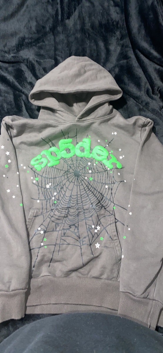 Sp5der Wait Web Hoodie Slate Grey￼ | eBay