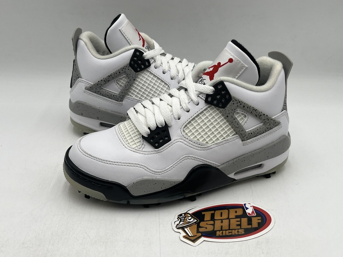 New Air Jordan 4 Golf White Cement 2021 Size 4 Rare Retro