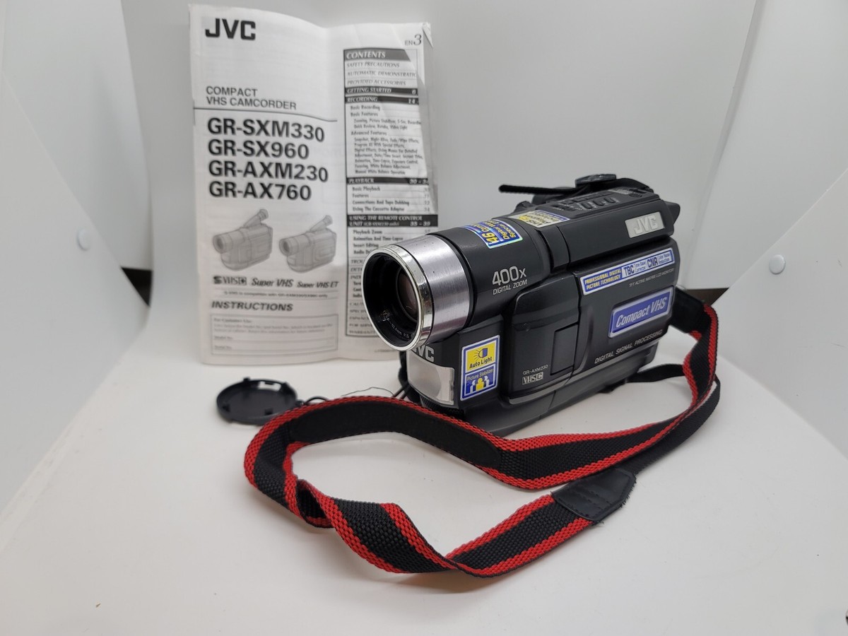 JVC GR-AXM230 VHS-C, S-VHS-C Analog Camcorder No Battery Untested