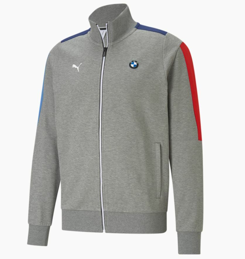 Puma BMW M Motorsport Men's T7 Sweat Jacket Black Gray, XL, X, M